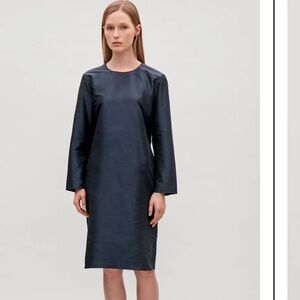 COS Draped Navy Shift Dress